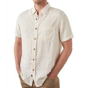 Rails Carson Scattered Seed Print Casual Button Down Linen Blend Shirt -  Size L